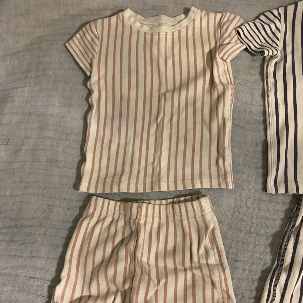 Set of 5 Pehr Organic Cotton Stripes Away organic cotton shorts 2-3T Pajamas - Picture 7 of 13